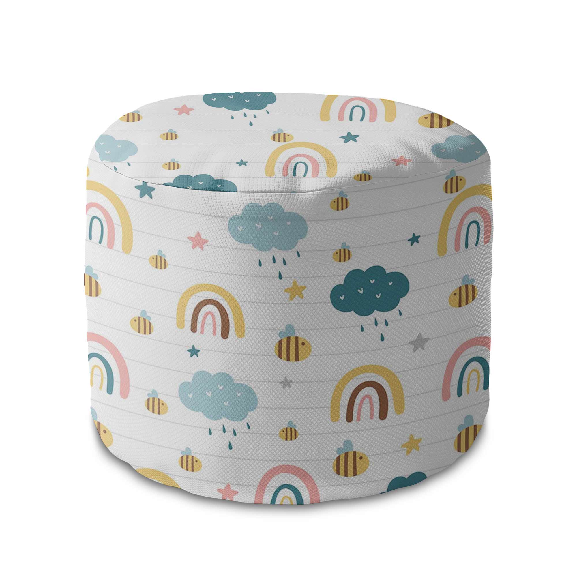 Runder Hocker Fußstütze Rainbow and Bee
