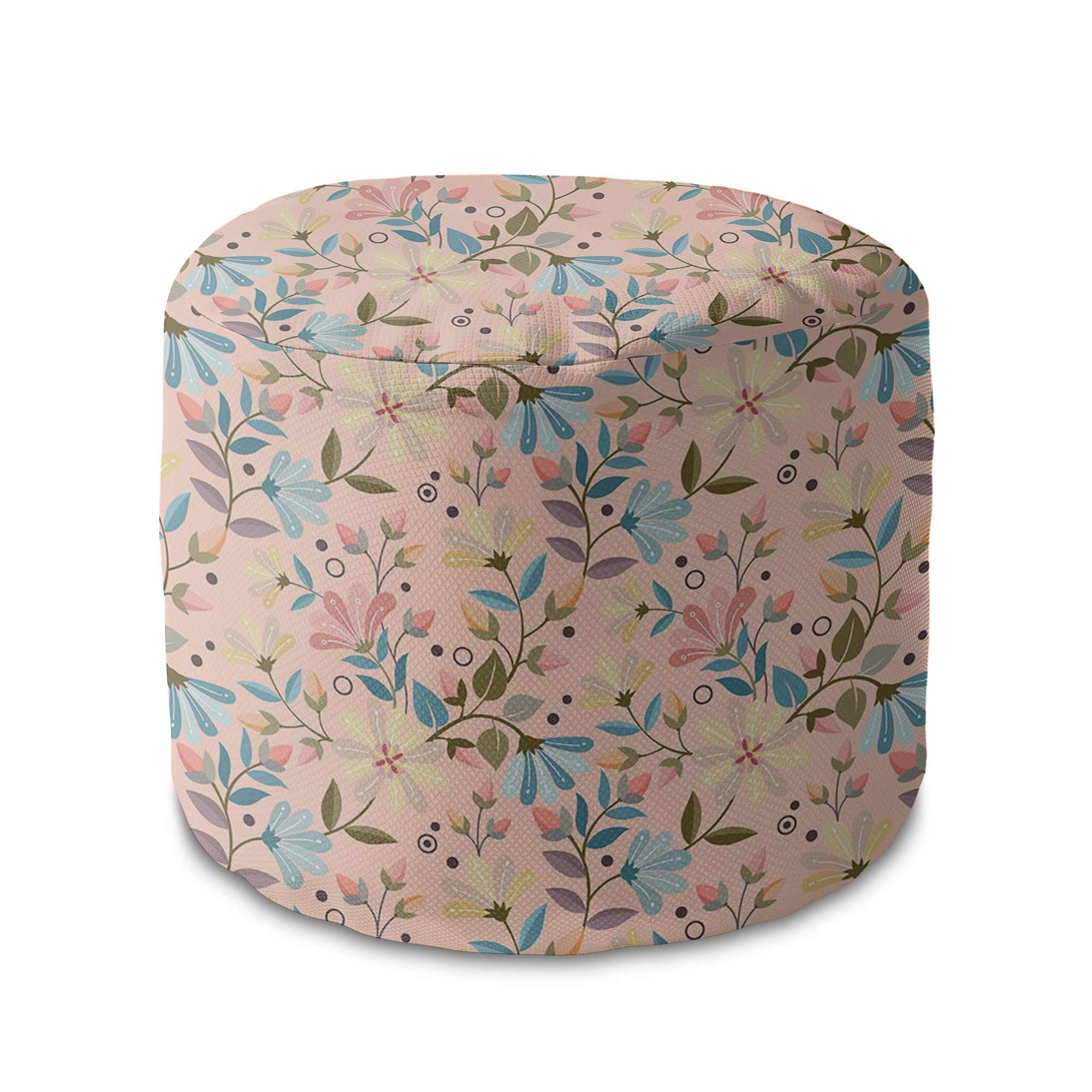 Runder Hocker Fußstütze Morning Flowers