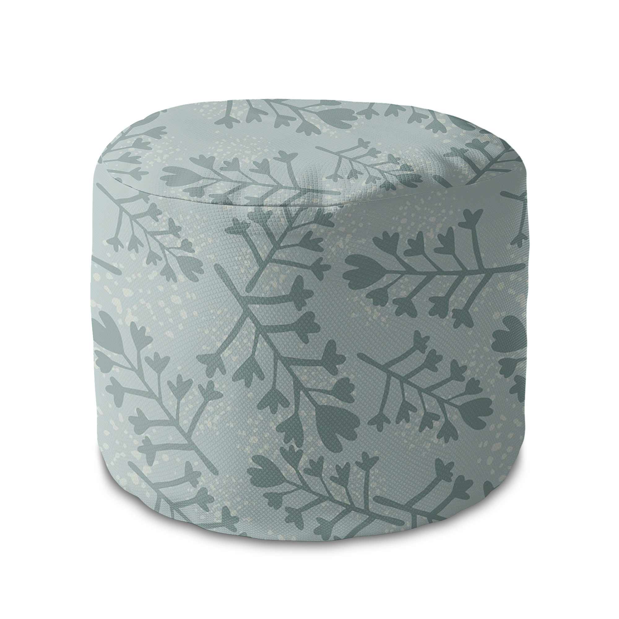 Runder Hocker Fußstütze Flowers and Branches Muster