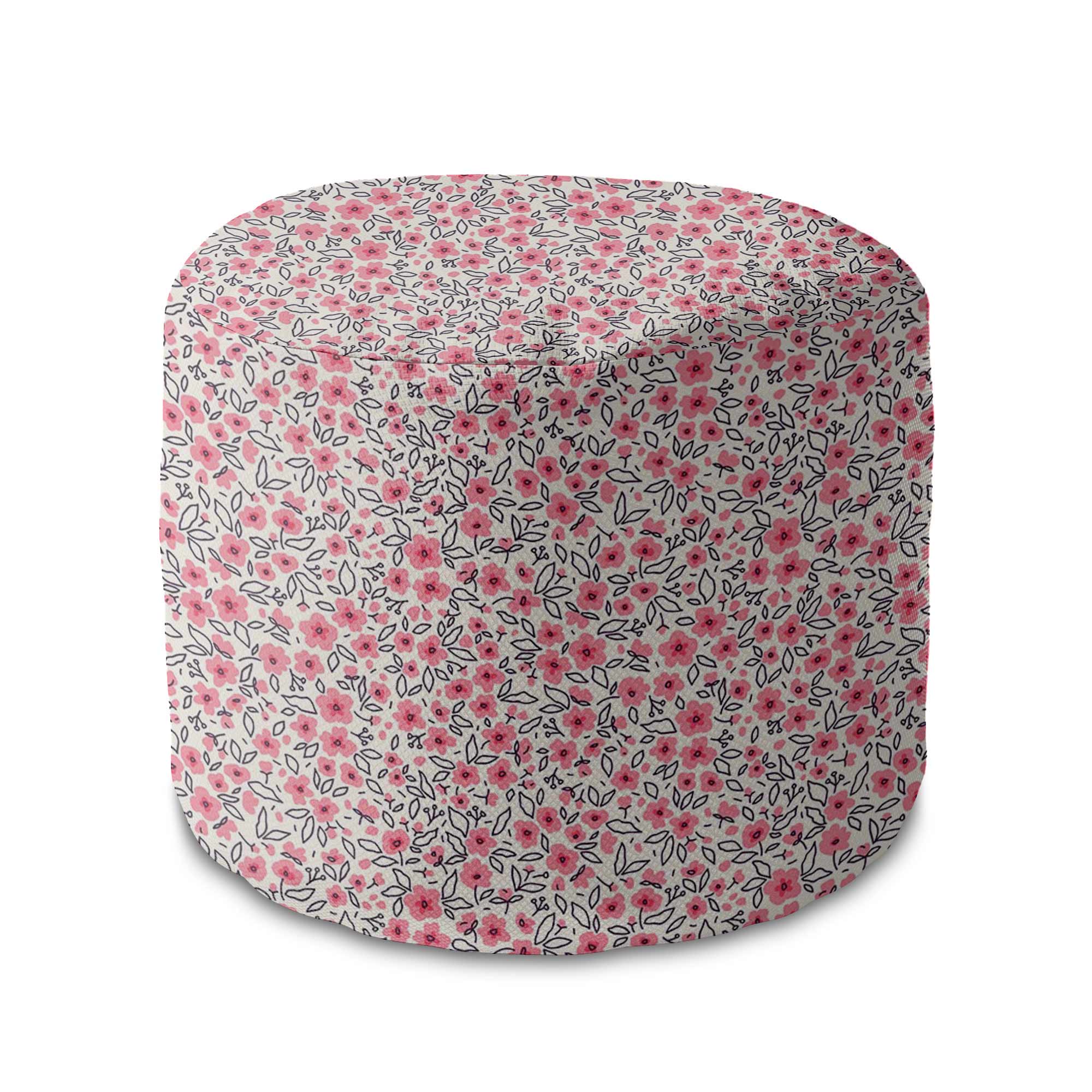 Runder Hocker Fußstütze Kleine Pinky Blumen