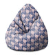 Sitzsack Pearshape Rosa und Blau Geometrisches Ornament-S-Oxford