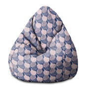 Sitzsack Pearshape Rosa und Blau Geometrisches Ornament