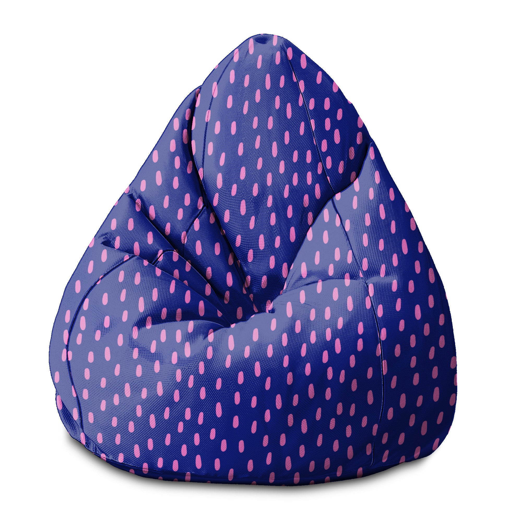 Sitzsack Pearshape Rosa Punkte-S-Velvet