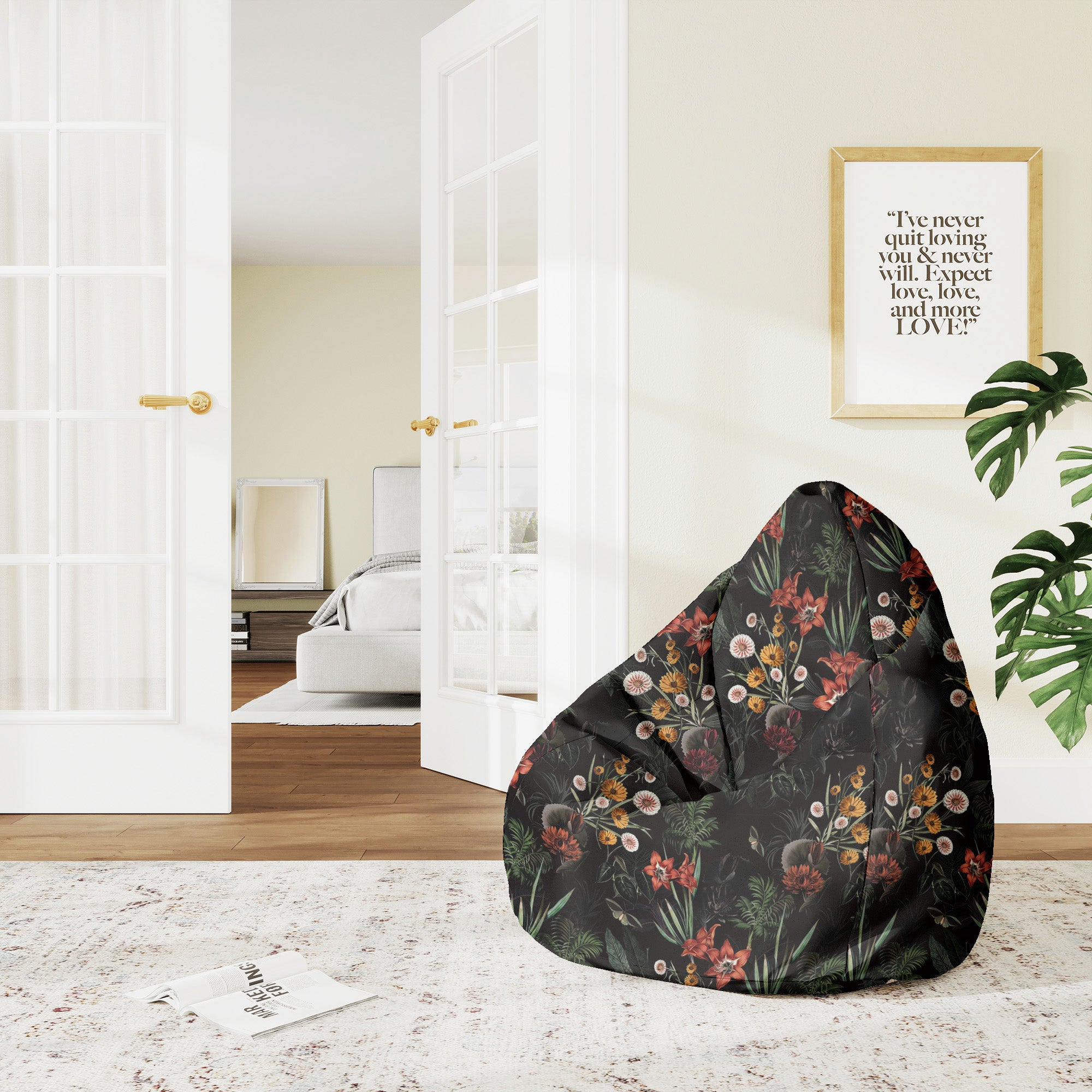 Sitzsack Pearshape Wiedergeborener Dschungel-M-Oxford