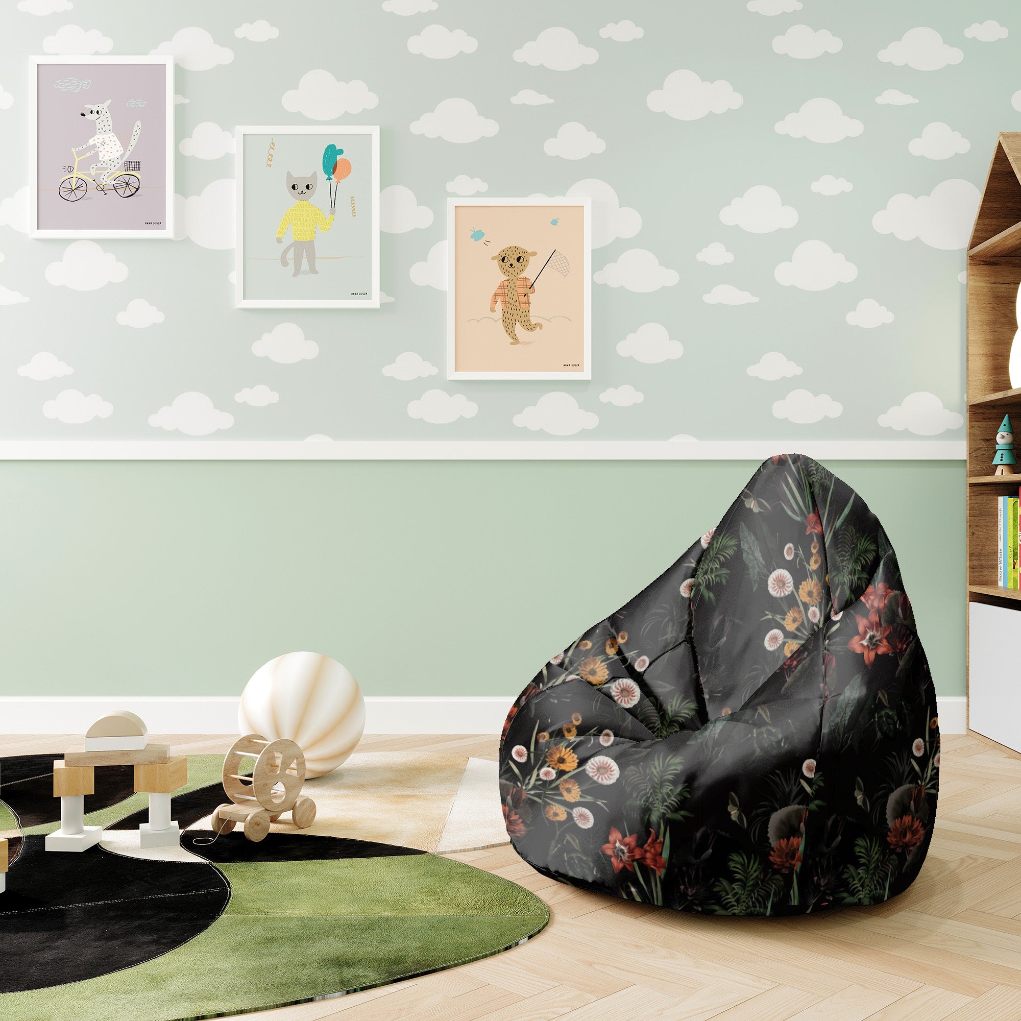 Sitzsack Pearshape Wiedergeborener Dschungel