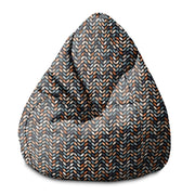 Sitzsack Pearshape Retro Schwarze Blätter