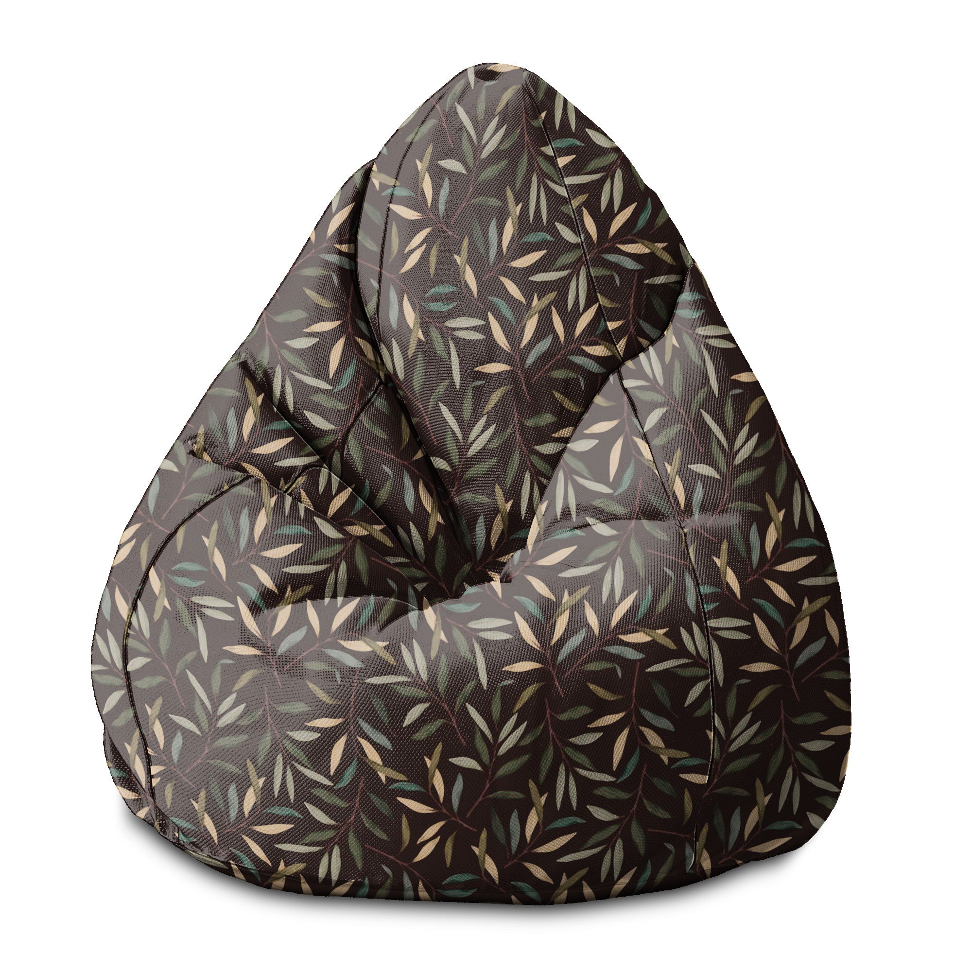 Puf Pearshape  Retro Leaves-M-Oxford