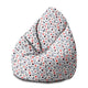 Sitzsack Pearshape Skandinavische Blumen-M-Oxford