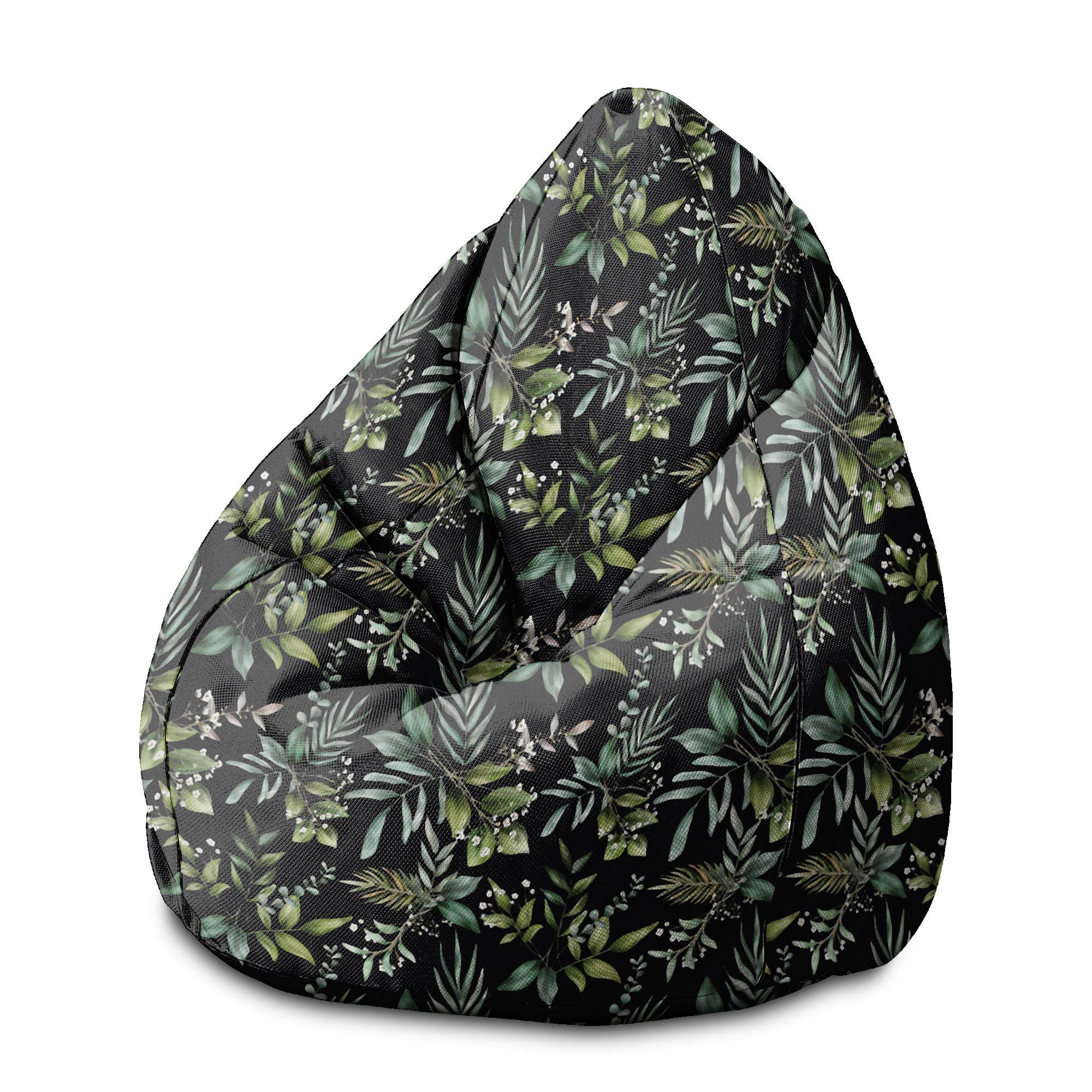 Pearshape Pouf Watercolor Elegant Floral-M-Velvet