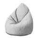Puf Pearshape White Hearts-M-Velvet