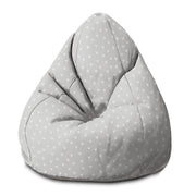 Puf Pearshape White Hearts