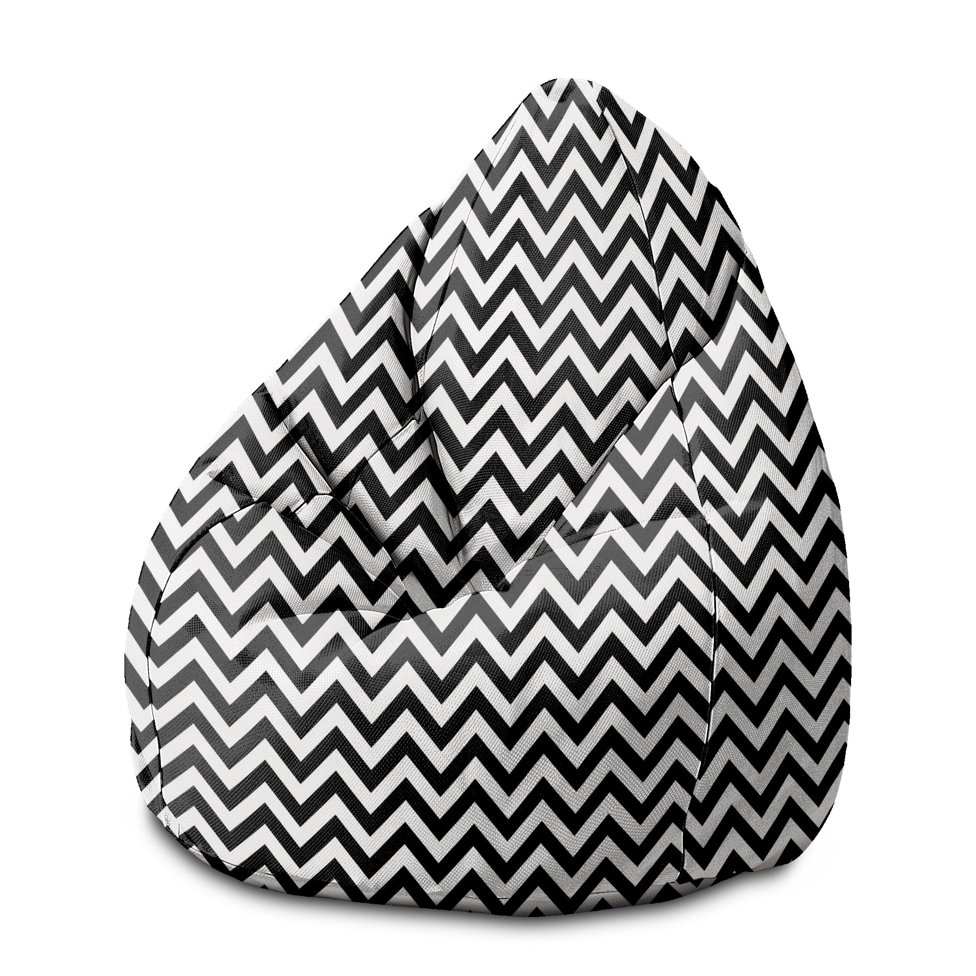 Sitzsack Pearshape Zig Zag Schwarz-M-Oxford