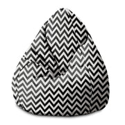 Sitzsack Pearshape Zig Zag Schwarz