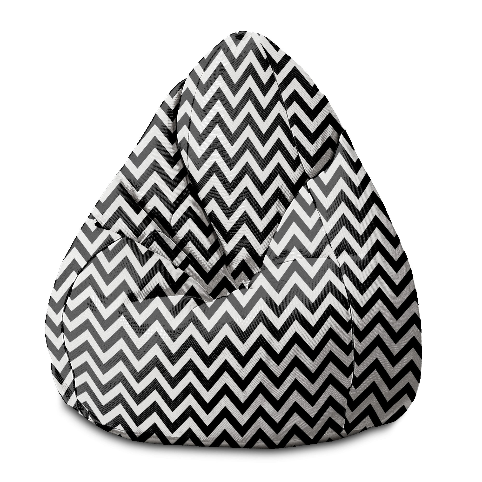 Sitzsack Pearshape Zig Zag Schwarz