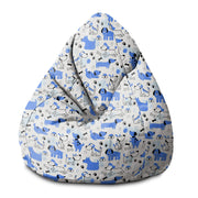 Sitzsack Pearshape Blaue Hunde