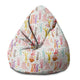 Puf Birnenform Bunte Hasen-S-Oxford