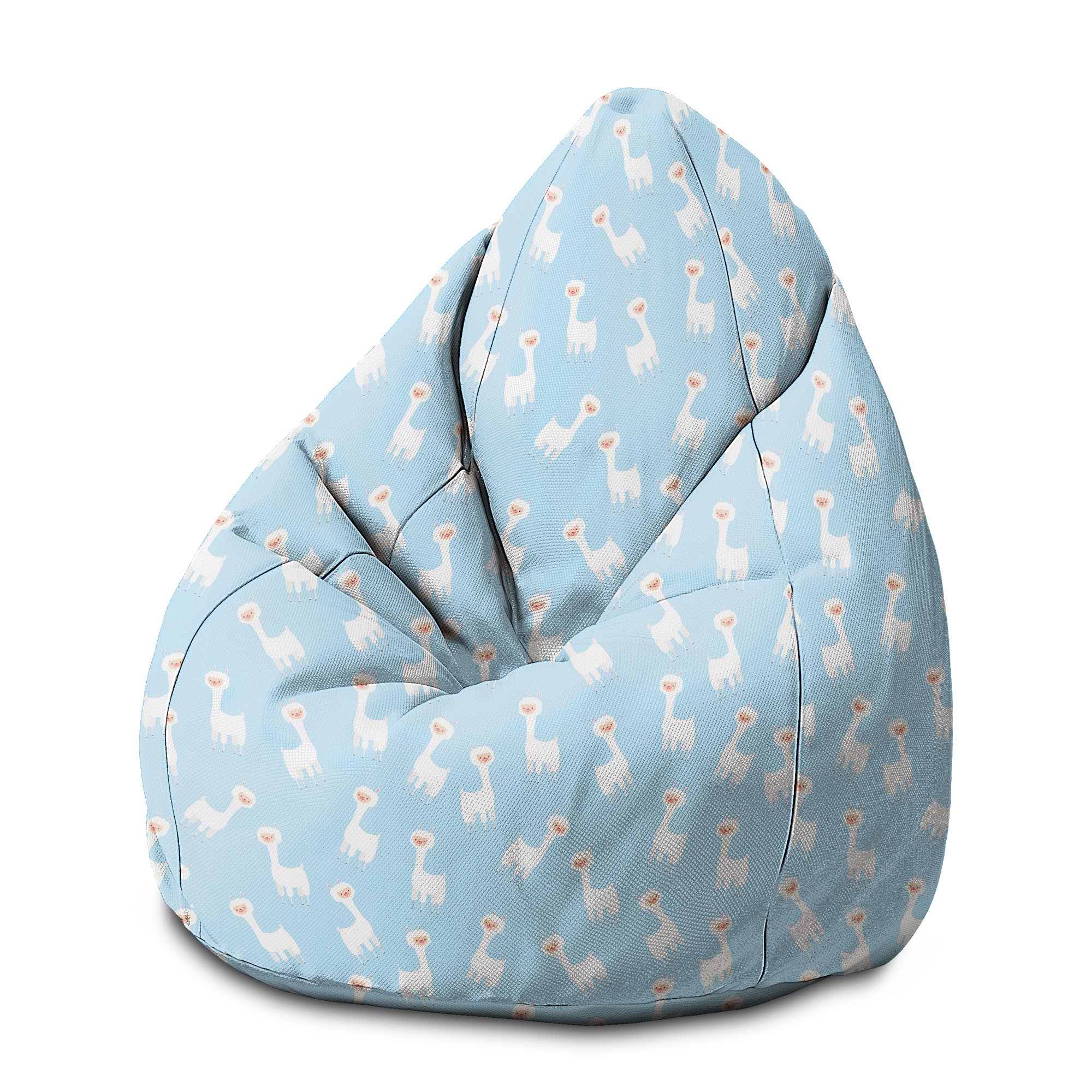 Pearshape Pouf Llama Blue-M-Oxford