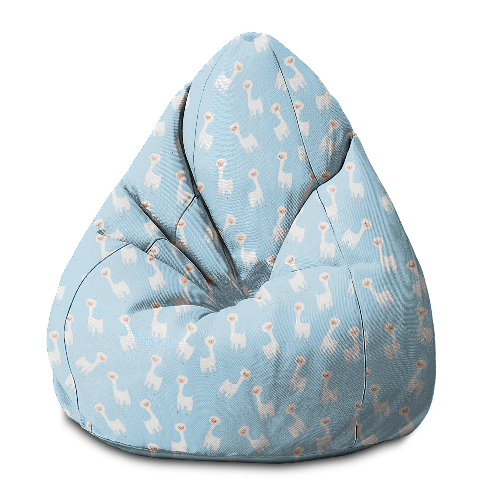 Sitzsack Birnenform Lama Blau