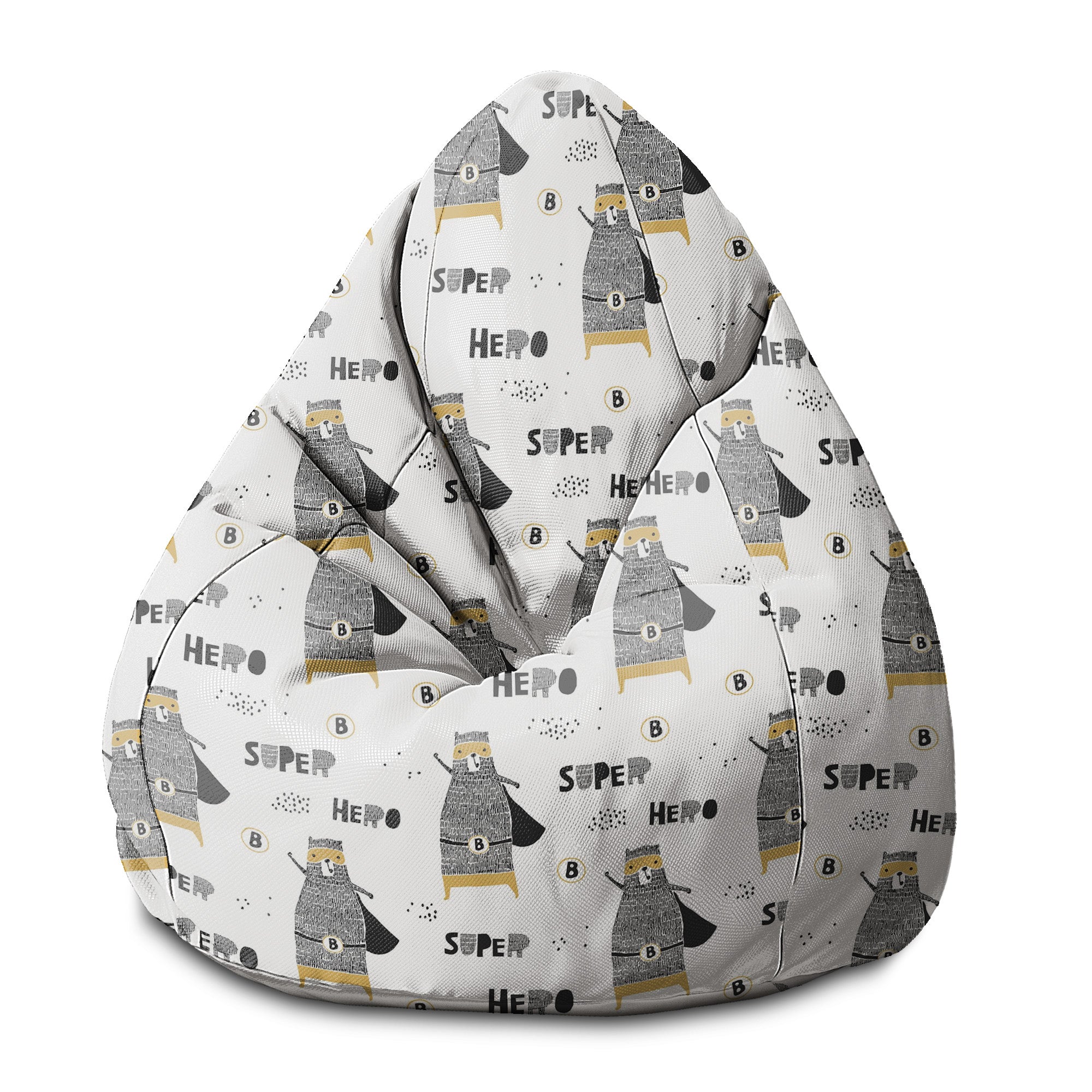 Sitzsack Birnenform Miś Superbohater-S-Samt
