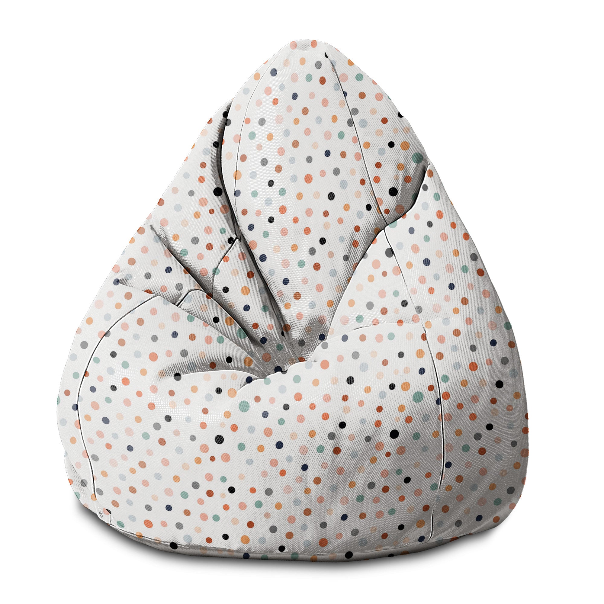Sitzsack Birnenform Pastellpunkte-S-Samt