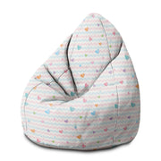 Puf Pearshape Pastel Hearts-M-Oxford