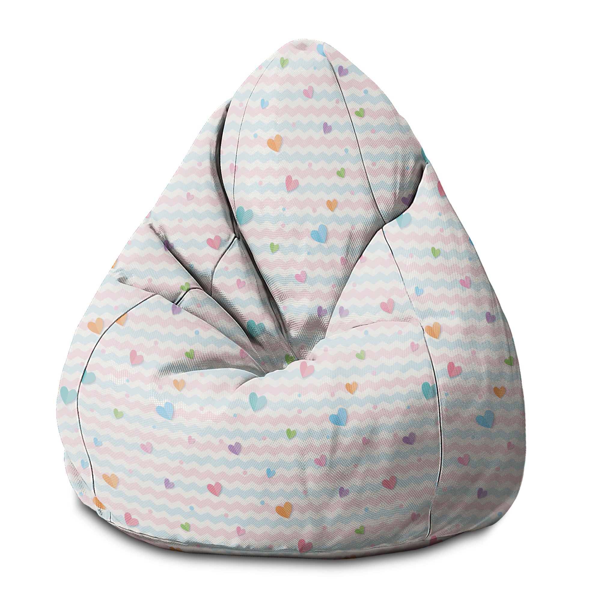 Sitzsack Birnenform Pastellherzen