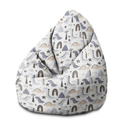 Sitzsack Birnenform Pastell Kinder Dinosaurier-M-Samt