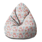 Puf Birnenform Pink Rainbow-S-Samt