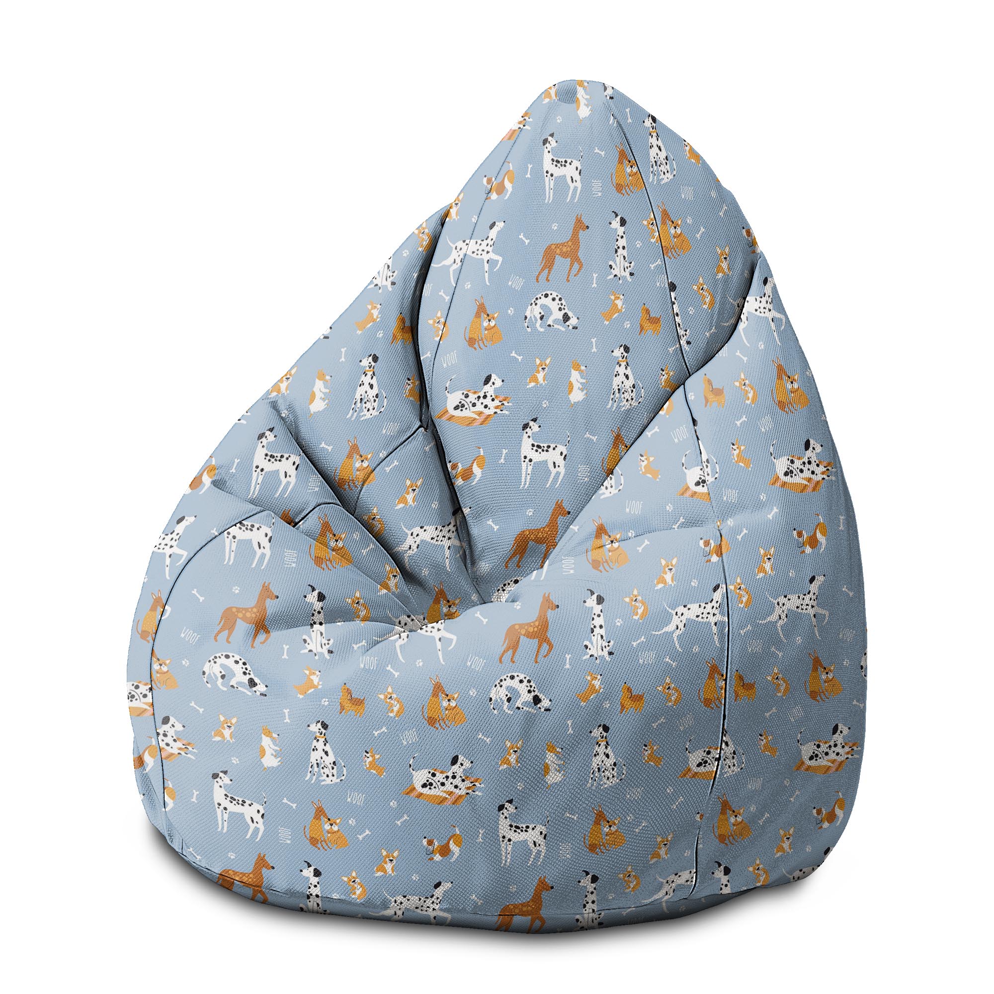 Puf Birnenform Cartoon-Hunde Dalmatiner-S-Samt