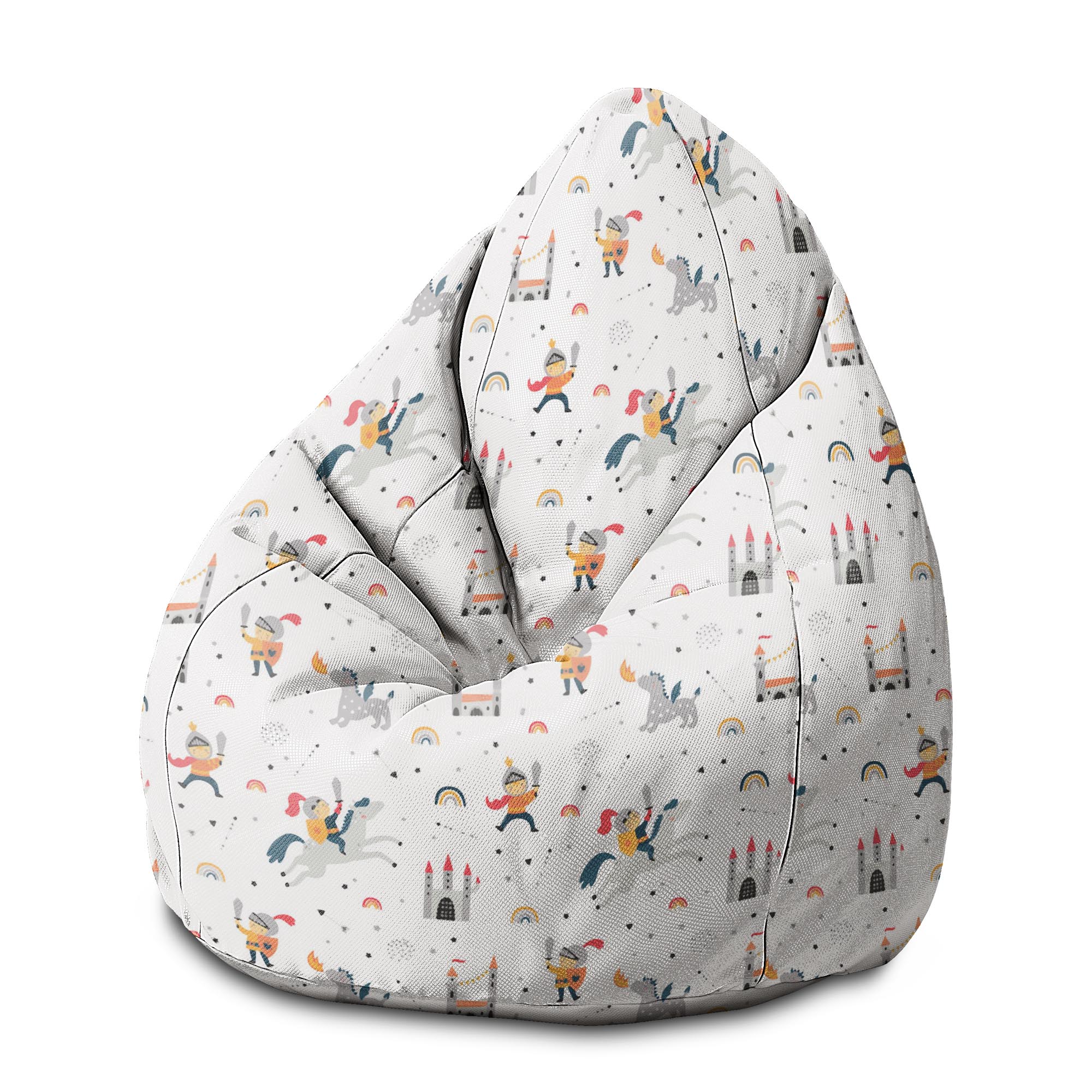 Puf Birnenform Ritter und Drache-M-Oxford