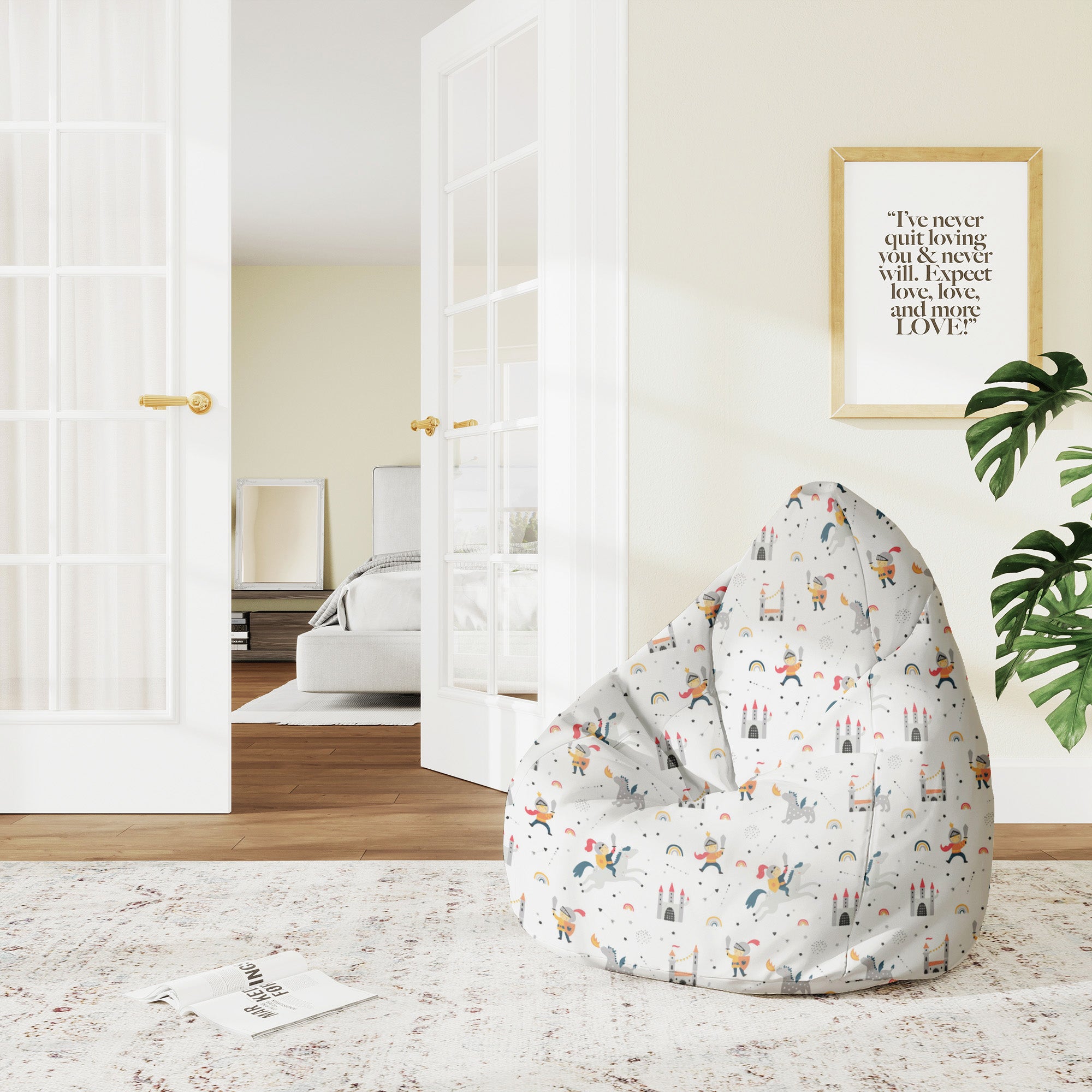 Puf Birnenform Ritter und Drache-M-Oxford
