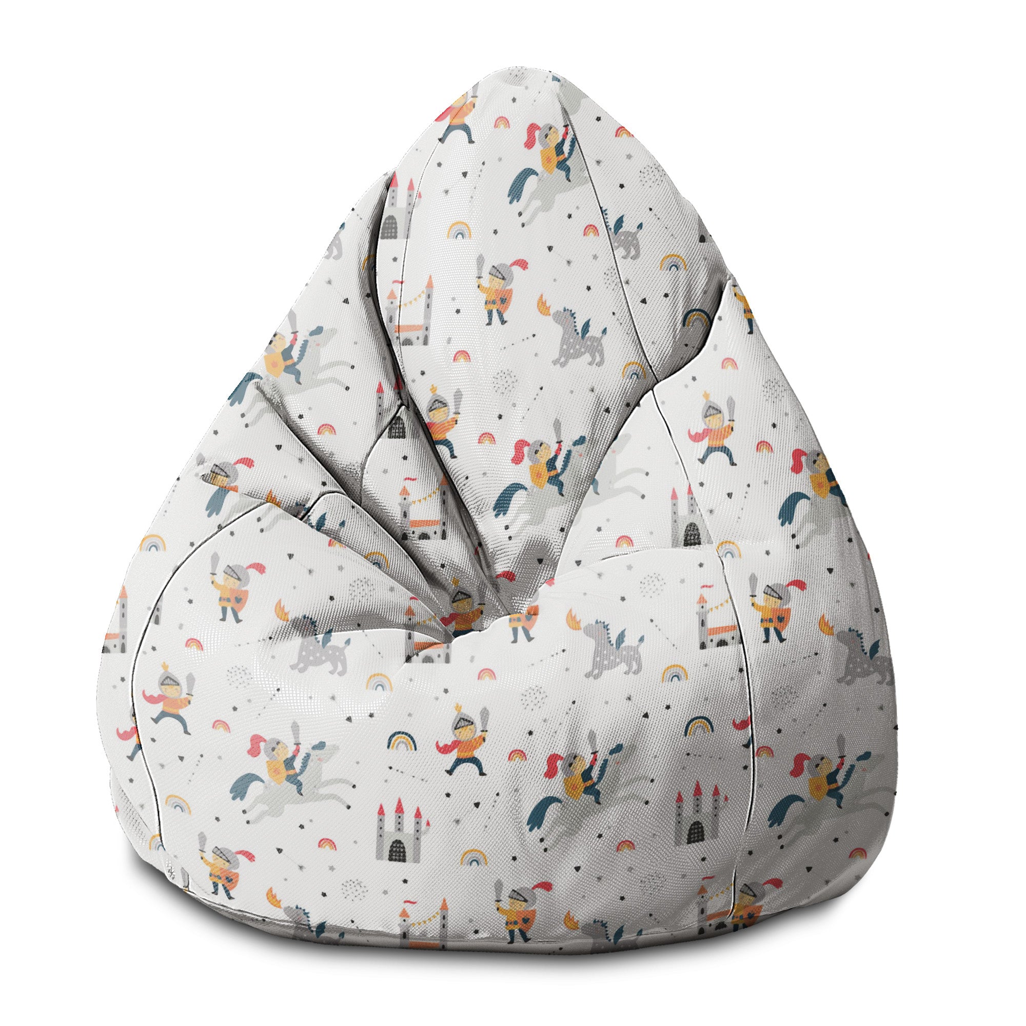 Puf Birnenform Ritter und Drache