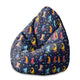 Puf Birnenform Skater Dinosaurier-M-Samt