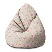 Puf Birnenform Schwan mit Tulpenblumen