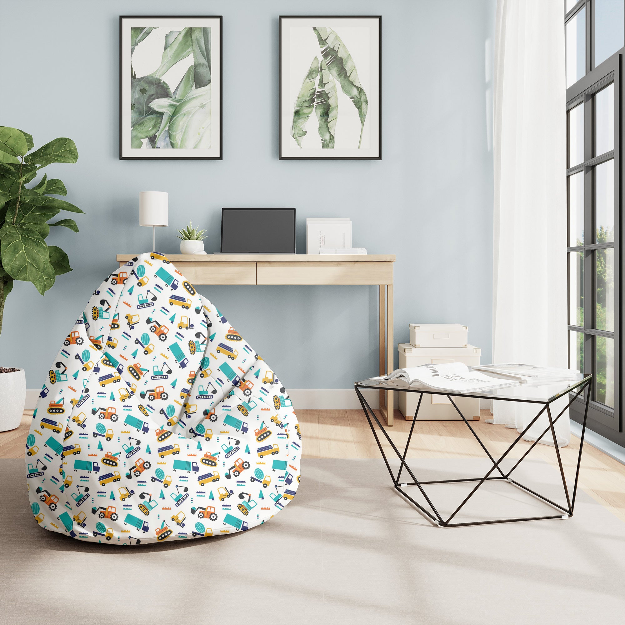 Puf Pearshape Vehicle Pattern-M-Oxford