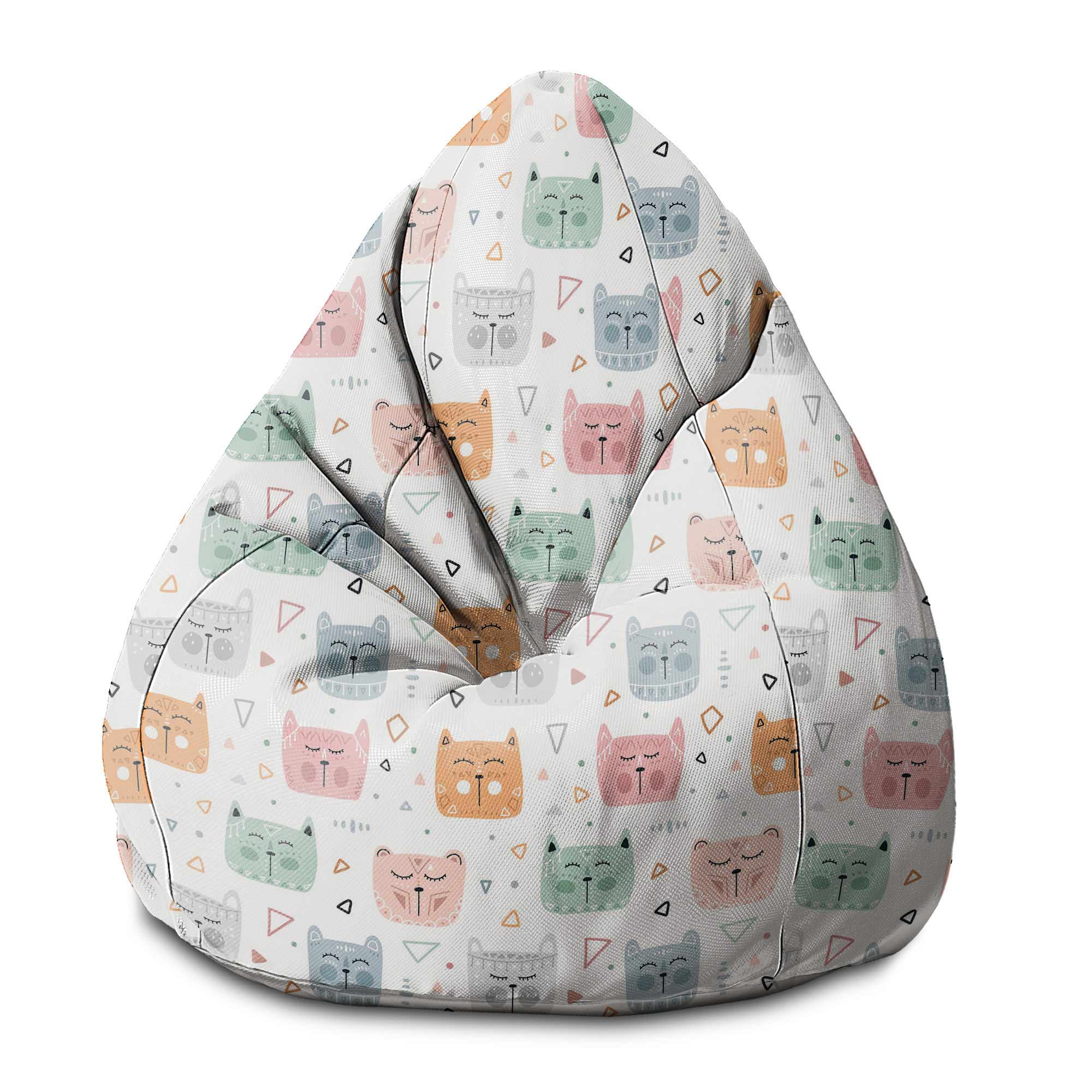 Puf Birnenform Schläfrige Katzen