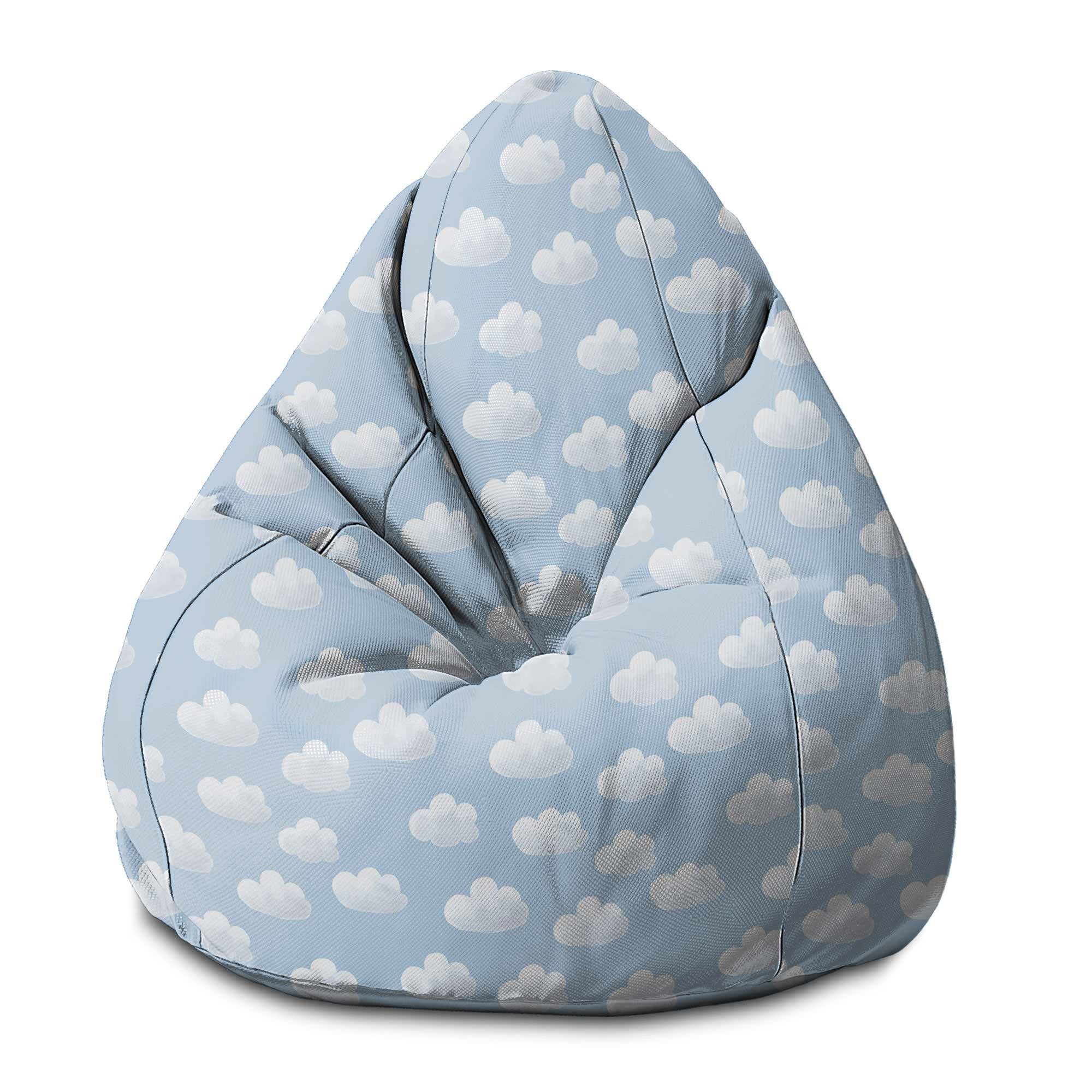 Puf Pearshape Blue Clouds-S-Velvet