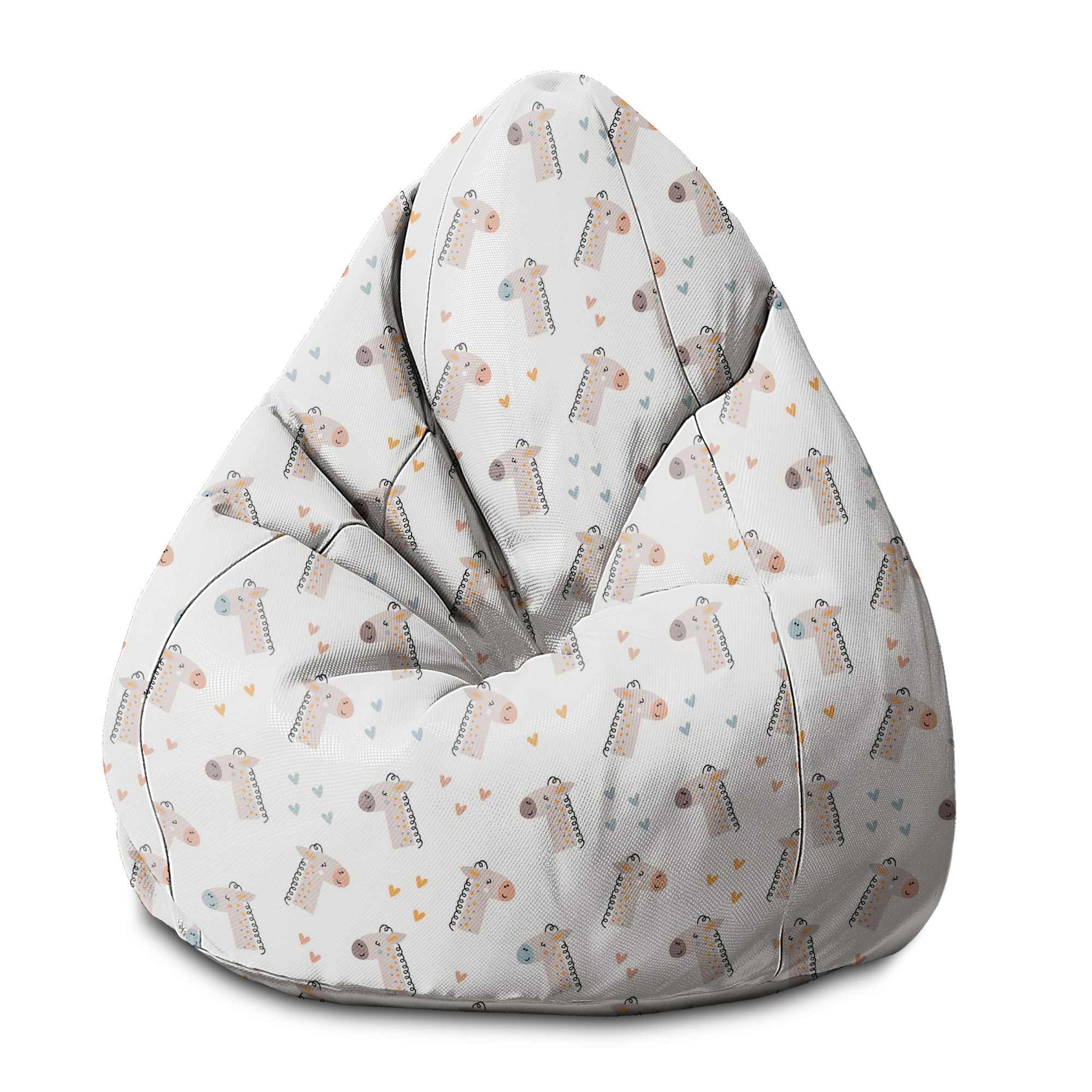Puf Birnenform Niedliche Giraffe-S-Samt