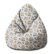 Puf Birnenform Hunde und Blumen-S-Samt