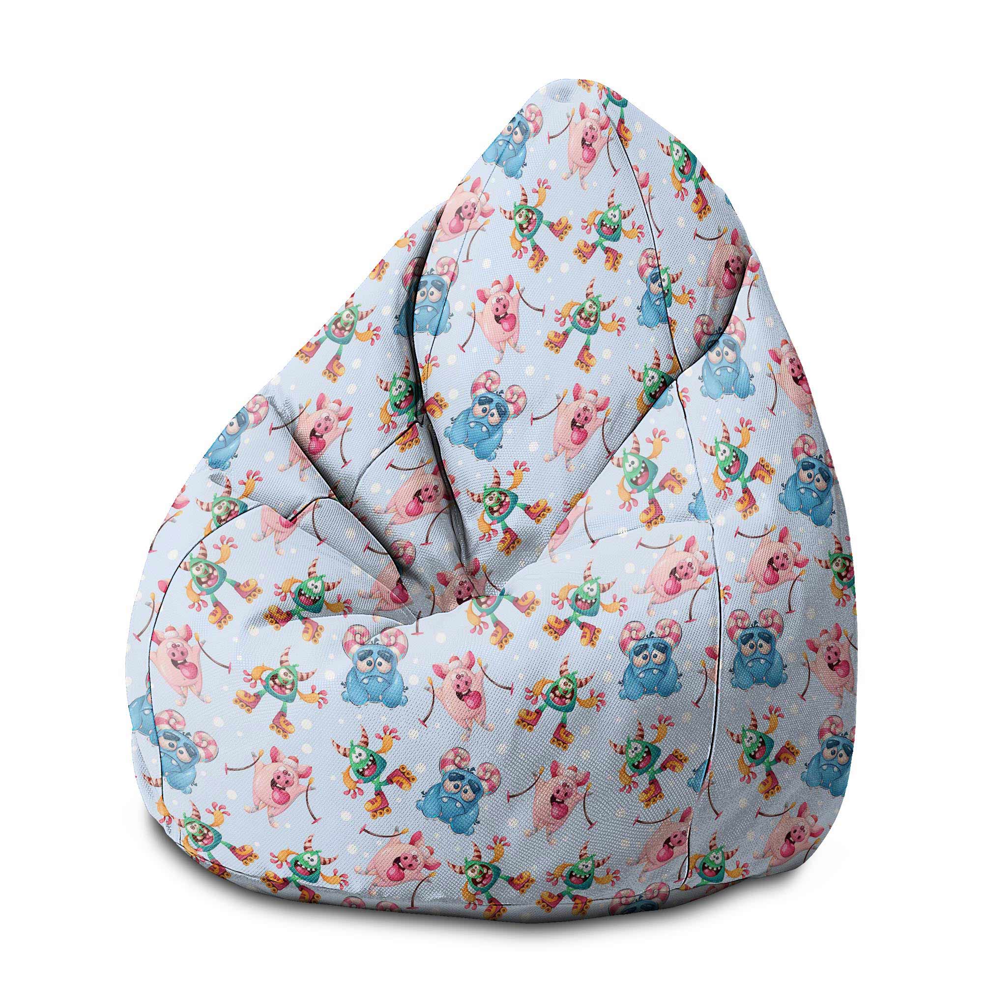Puf Birnenform Lustige Monster-M-Samt
