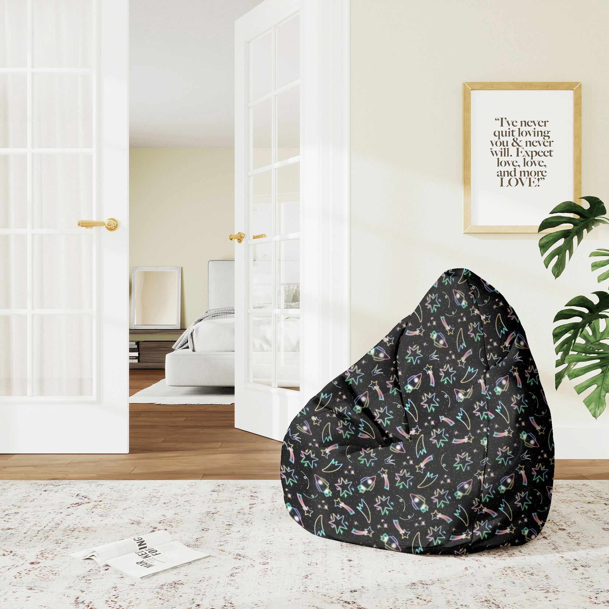 Pearshape Neon Galaxy-M Oxford Pouf