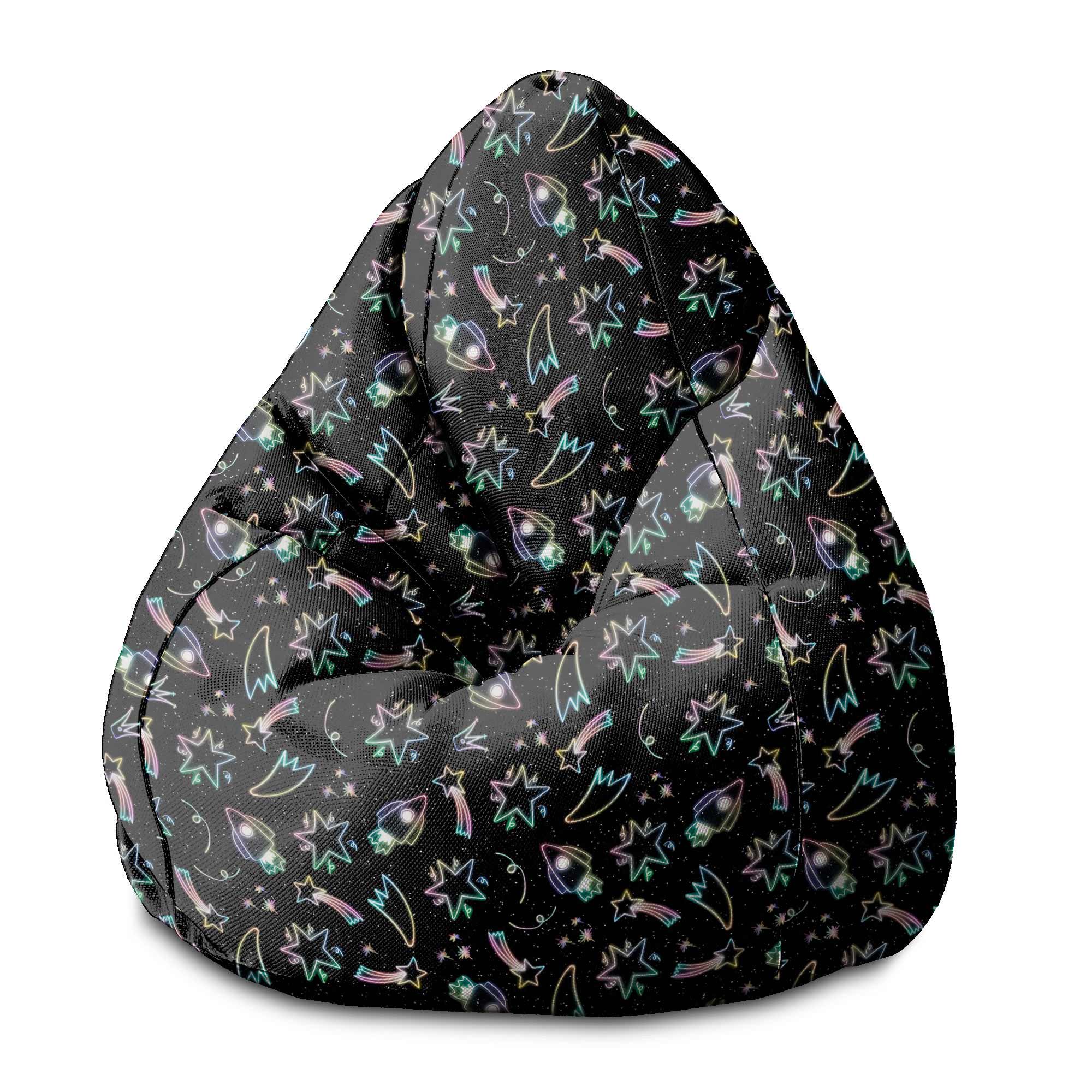 Pearshape Neon Galaxy-S Oxford Pouf