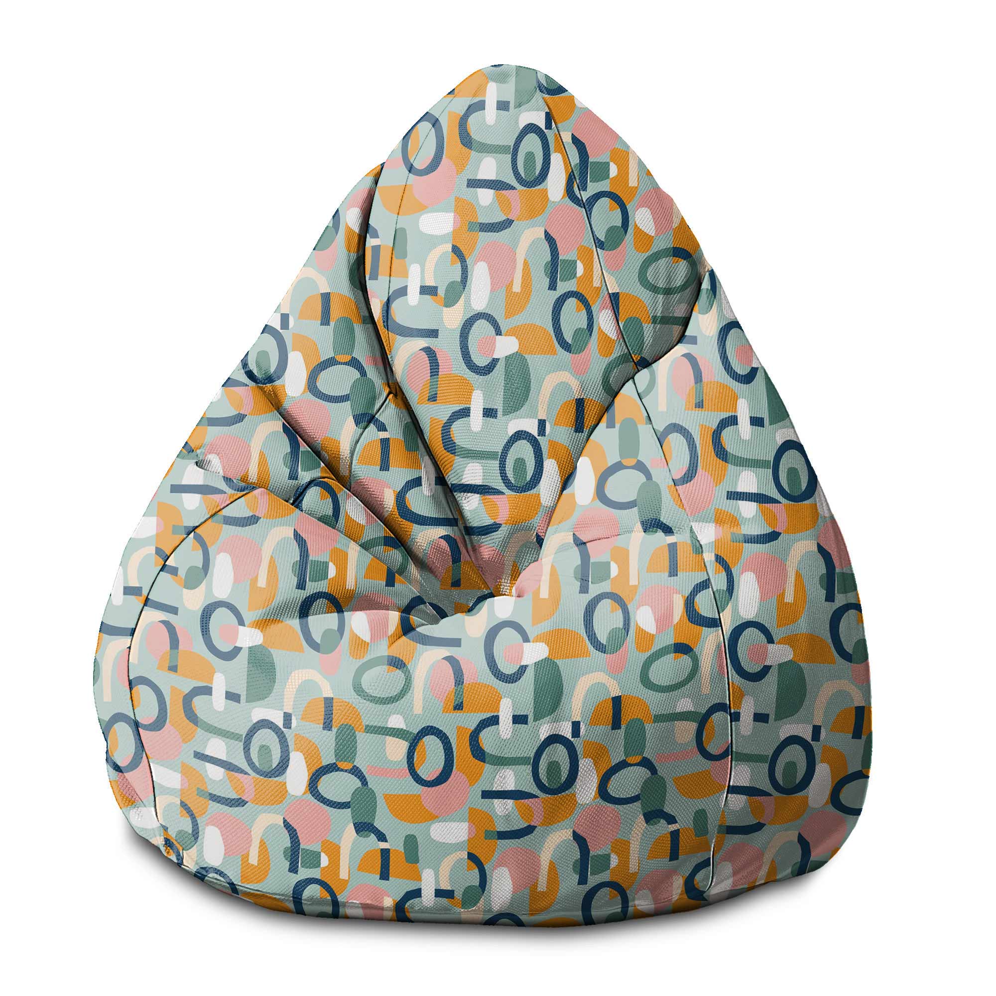 Puf Pearshape Abstract Cut Out-S-Velvet