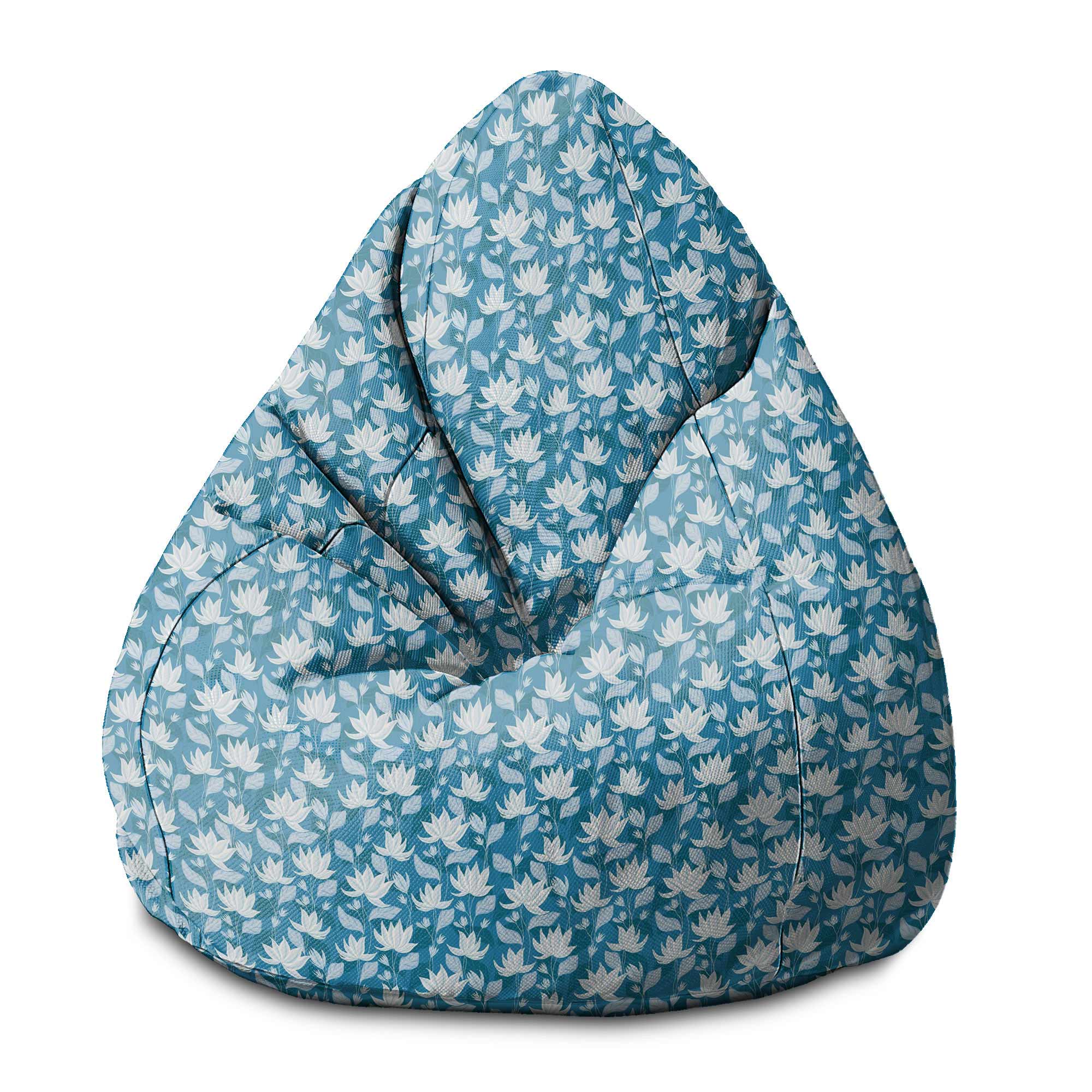 Puf Birnenform Blaue Seerose-S-Oxford