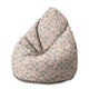 Puf Birnenform Botanisches Beige Muster-M-Oxford