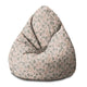 Puf Birnenform Botanisches Beige Muster-S-Oxford