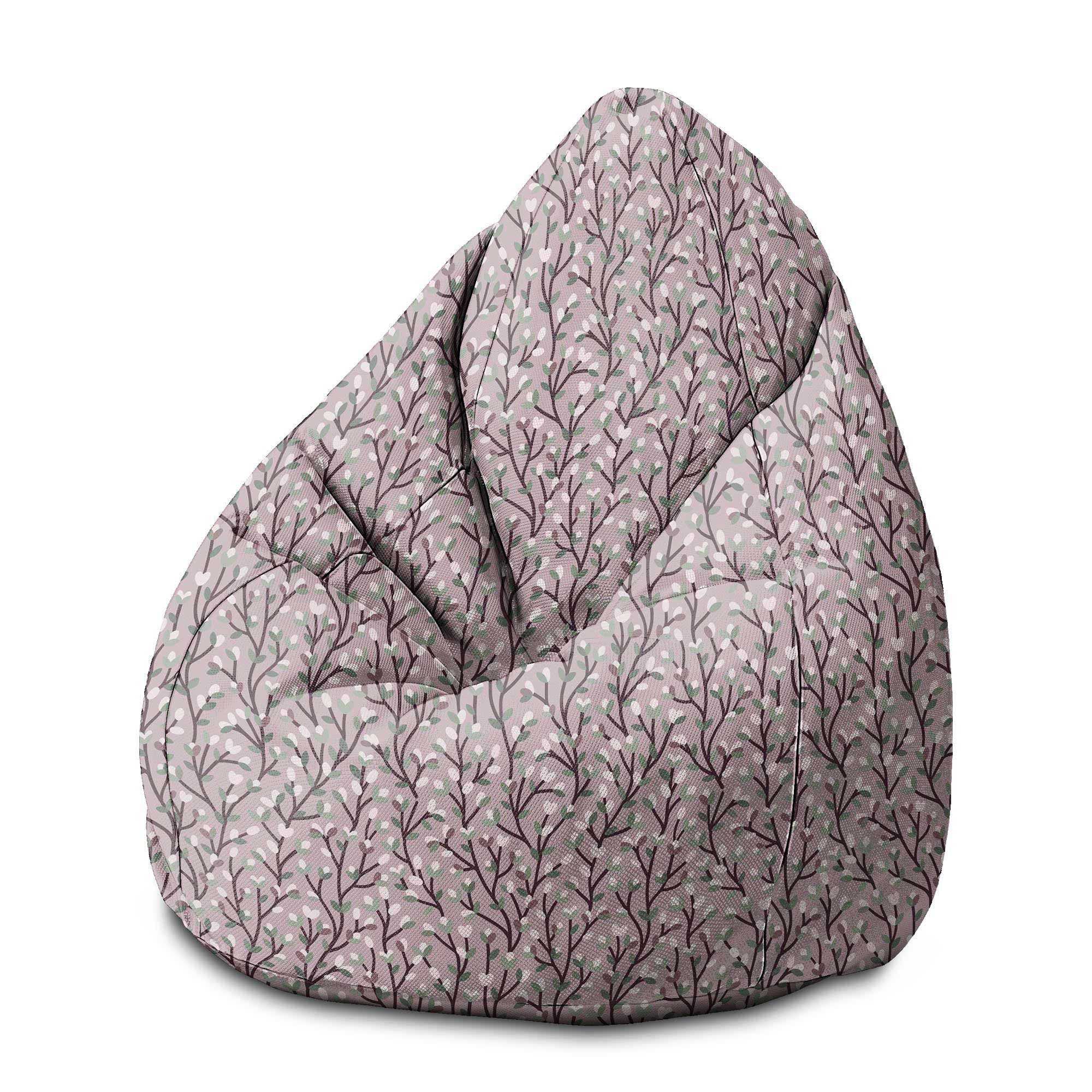 Puf Pearshape Větve-M-Zamat