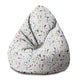 Pearshape Pouf Colorful Terrazzo-S-Velvet