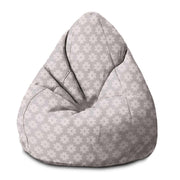 Puf Pearshape Gänseblümchen auf Grau-S-Samt