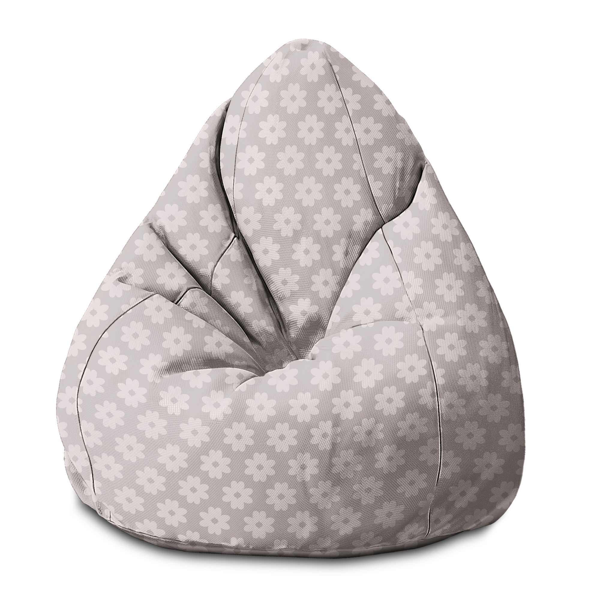 Puf Pearshape Gänseblümchen auf Grau